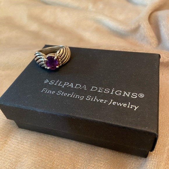Retired Silpada Amethyst Ring size 7 - Picture 2 of 4